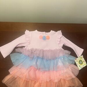 Little me tulle body suit dress